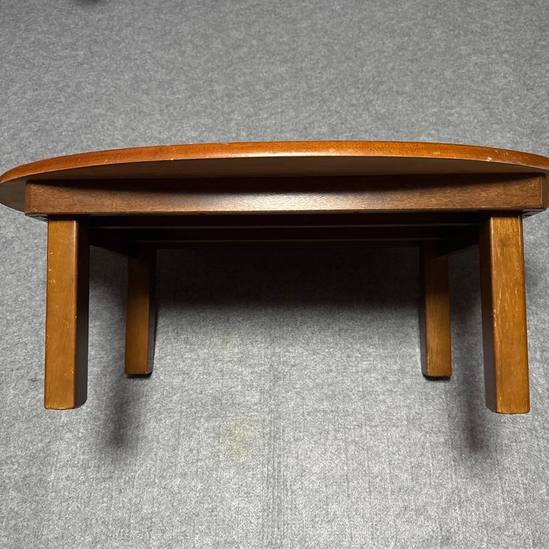 ⭕️即日発送　アンティーク　楕円形木製折りたたみテーブル ダークブラウン