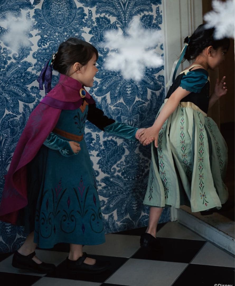 cottoli アナ雪　ワンピース　ディズニー　バースデイ　アナ 110 刺繍