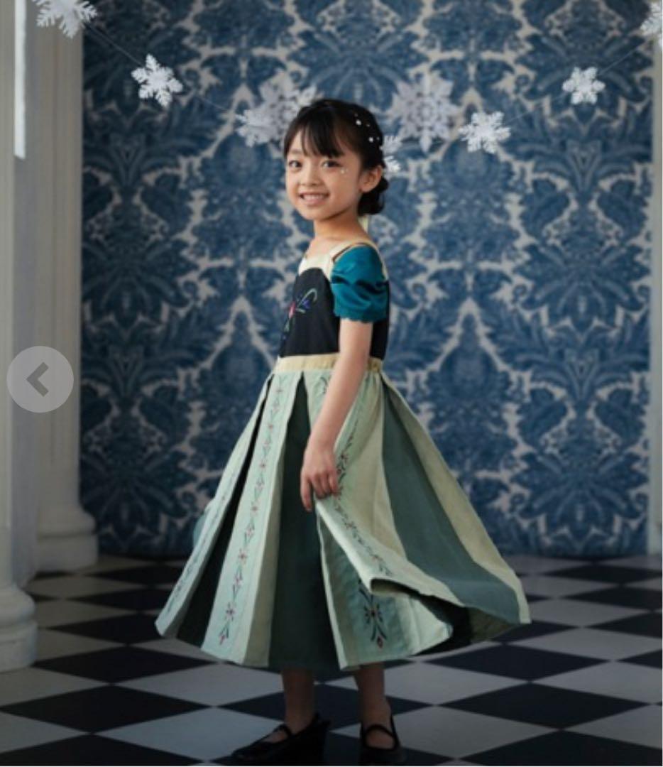 cottoli アナ雪　ワンピース　ディズニー　バースデイ　アナ 110 刺繍