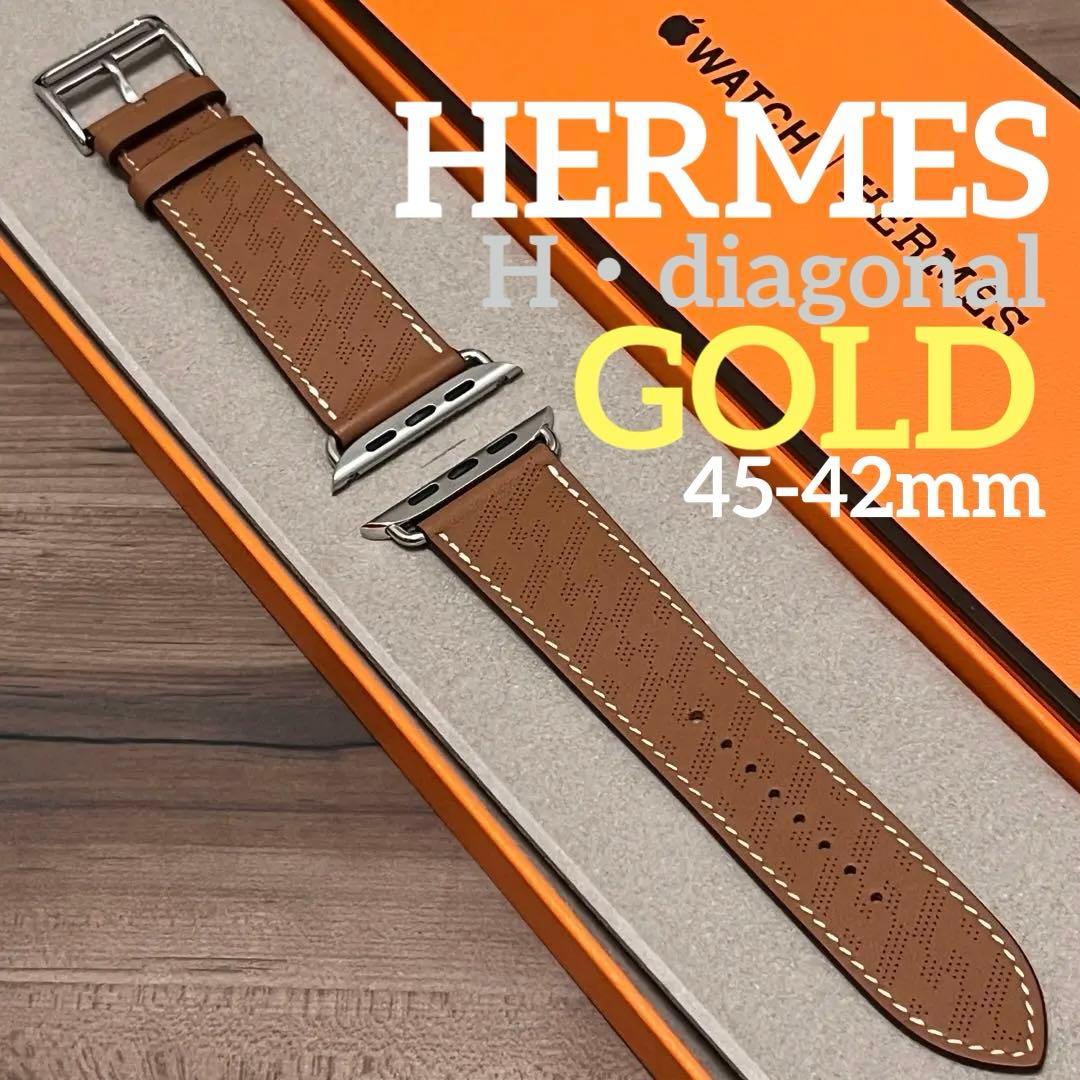 #450 Apple Watch -HERMES- H・ディアゴナル ゴールド