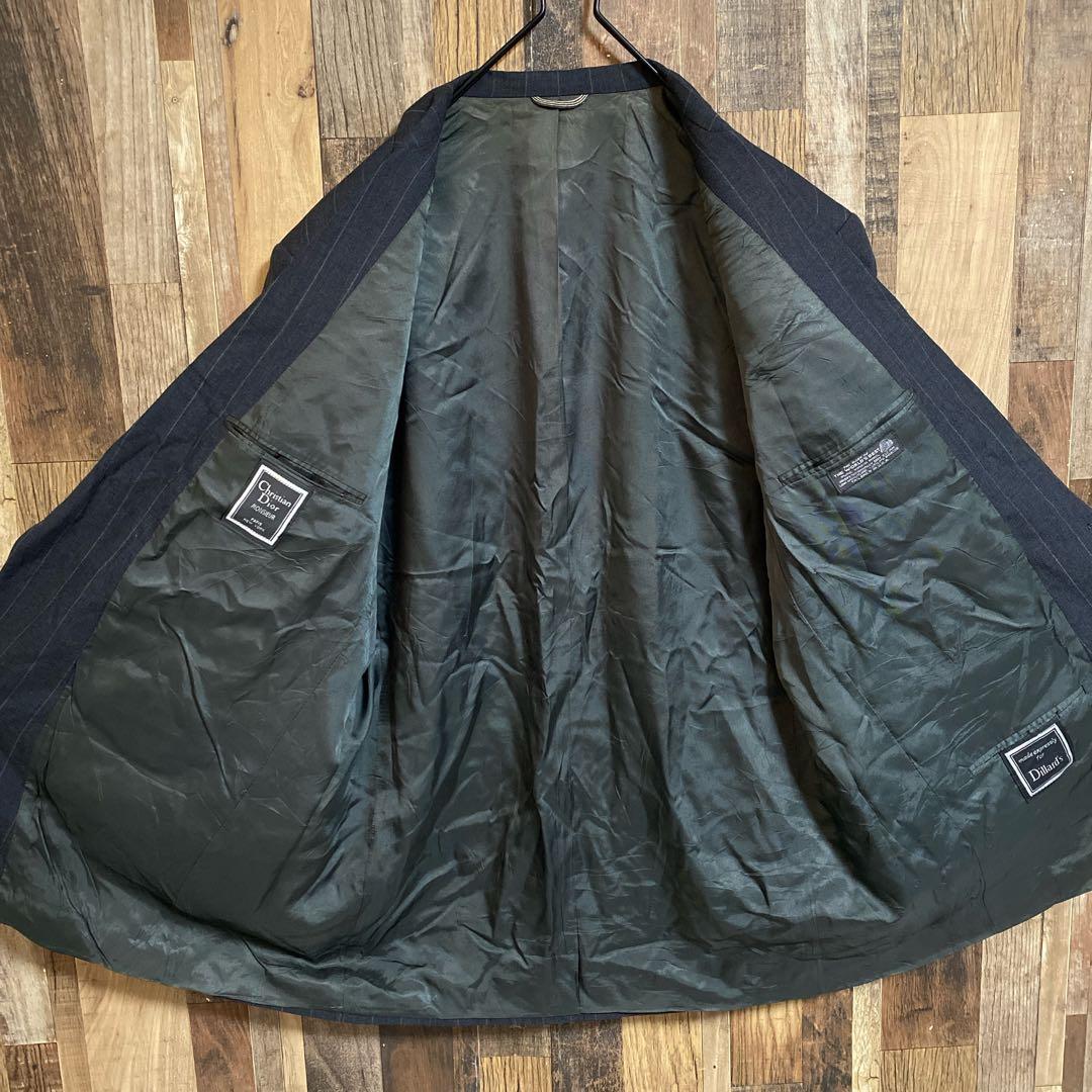 ディオール テーラード ジャケット スーツ ストライプ L ジャケット グレー