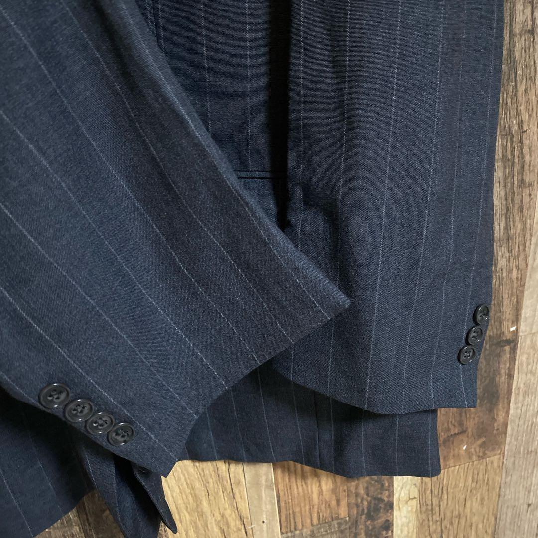 ディオール テーラード ジャケット スーツ ストライプ L ジャケット グレー