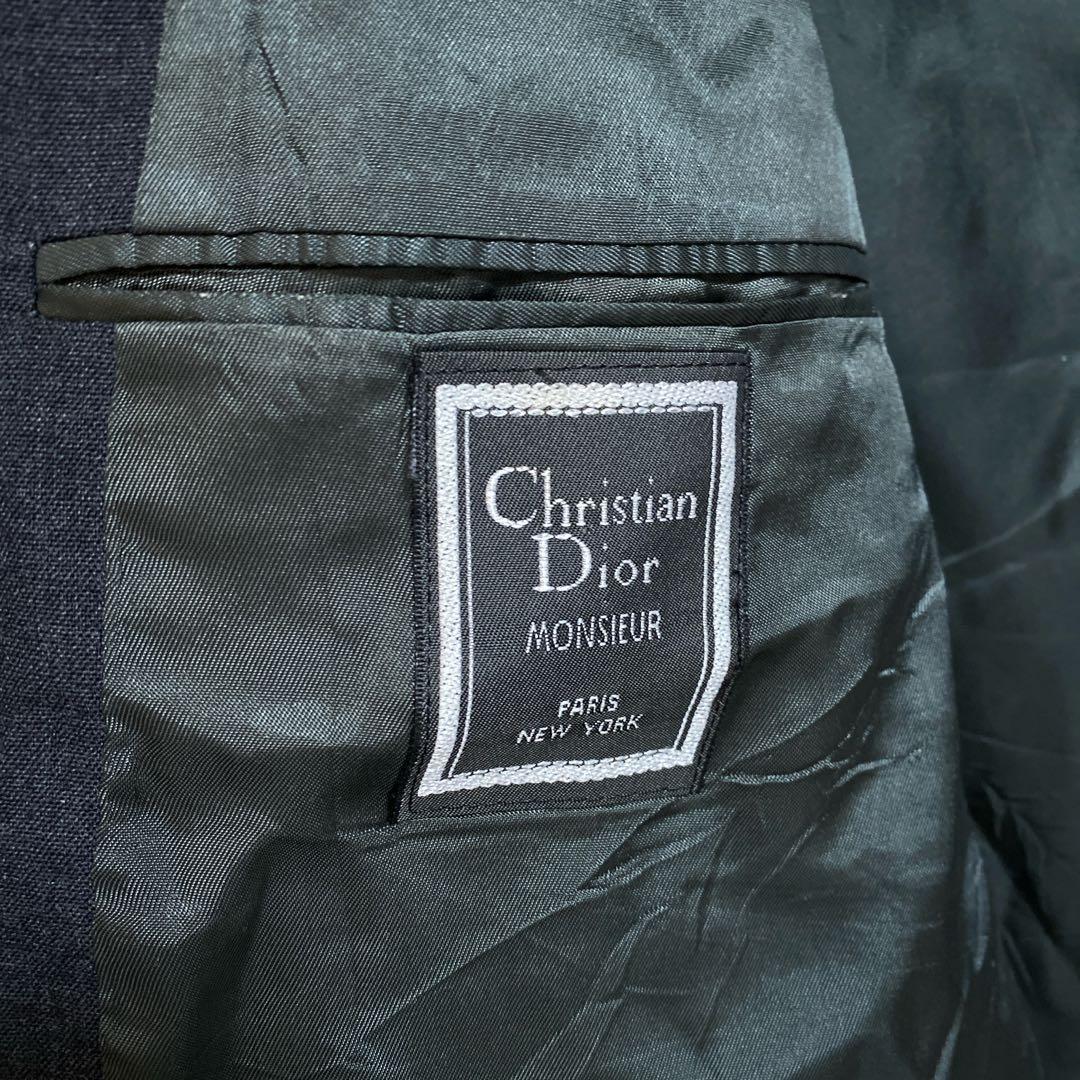 ディオール テーラード ジャケット スーツ ストライプ L ジャケット グレー