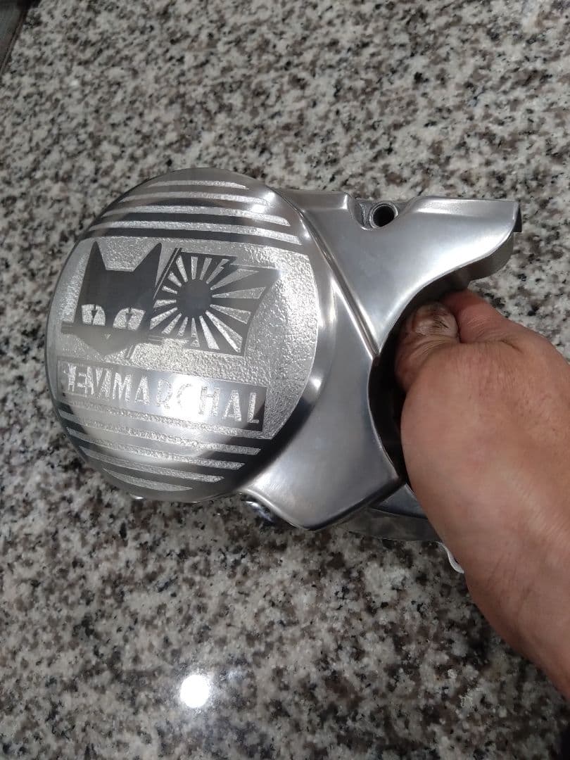 【限定1品】モンキー　シャリー等　太足　ワイド　ジェネレーターカバー　彫り込み