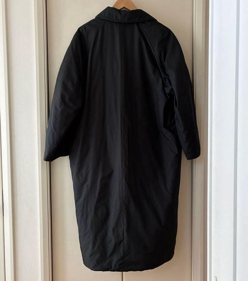 【美品】STATE OF MINDダブルブレスト ロング中綿コート ブラック　軽
