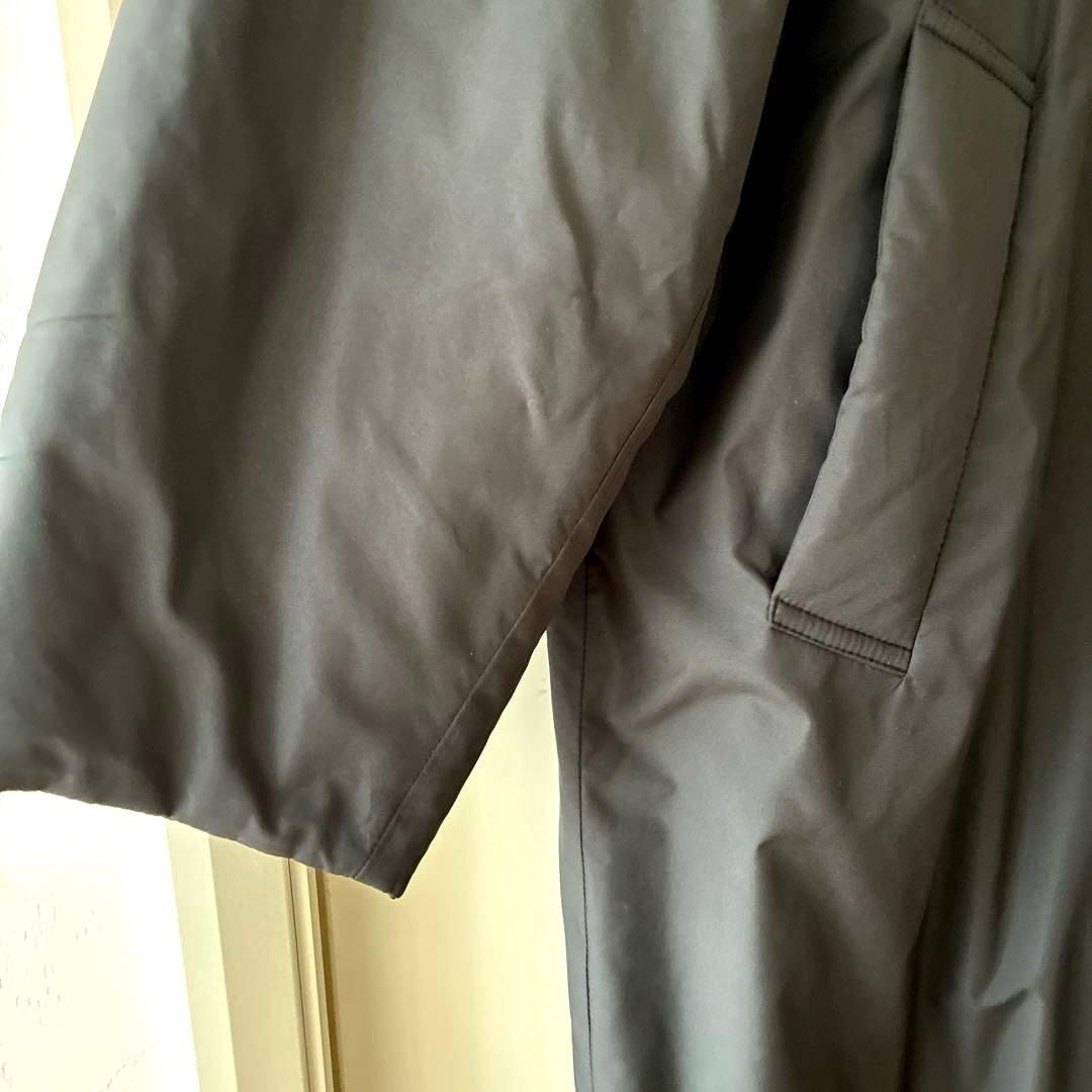 【美品】STATE OF MINDダブルブレスト ロング中綿コート ブラック　軽