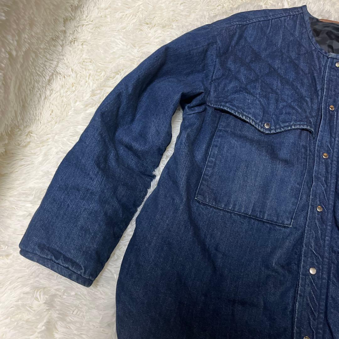 【極美品】GALERIE VIE セルヴィッチデニム キルトノーカラー ブルゾン