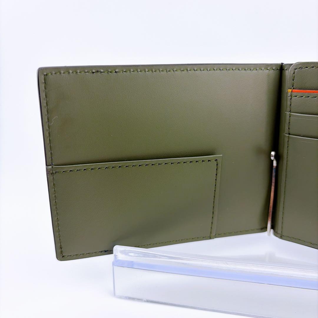 【Paul Smith（ポールスミス） マネークリップ ネイビー×カーキ】