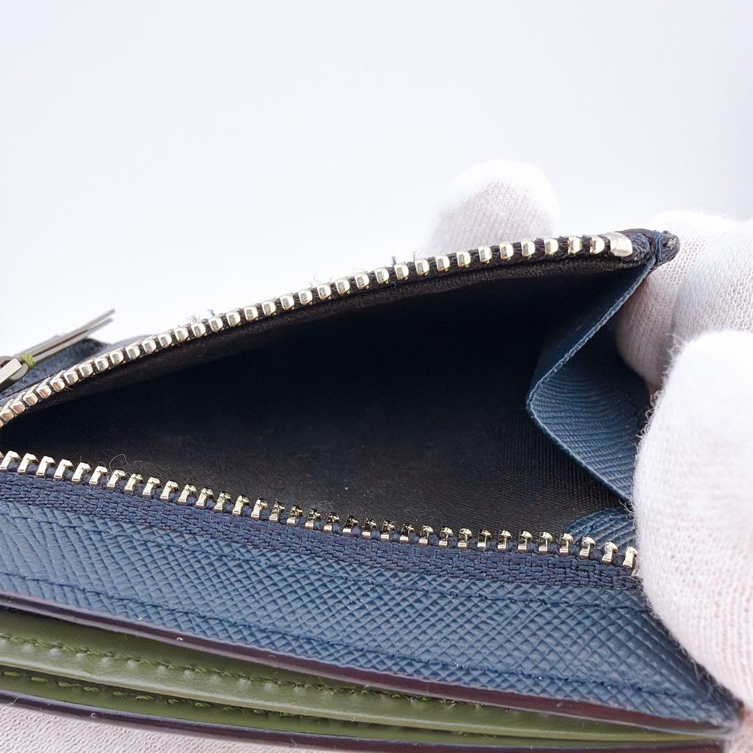 【Paul Smith（ポールスミス） マネークリップ ネイビー×カーキ】