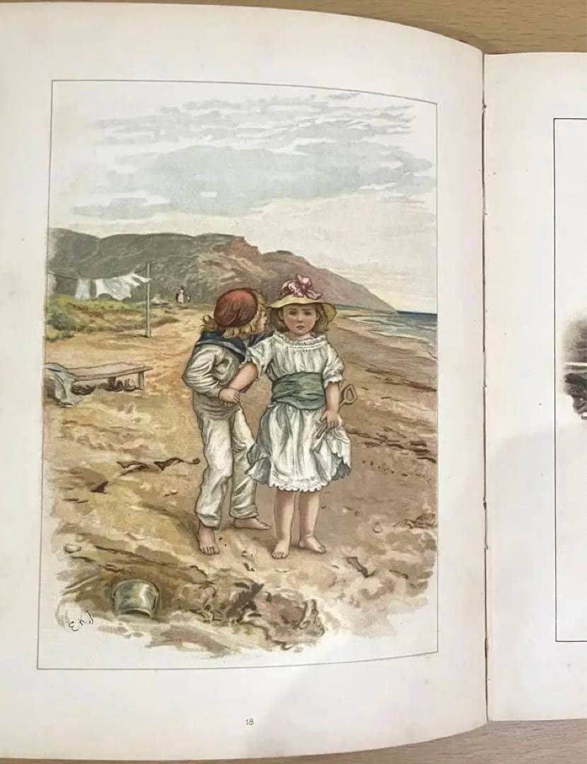 No.166希少 古書 洋書 絵本 アンティーク ビクトリアン 詩集 児童書