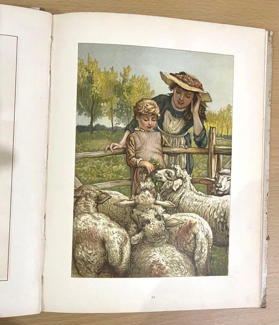 No.166希少 古書 洋書 絵本 アンティーク ビクトリアン 詩集 児童書