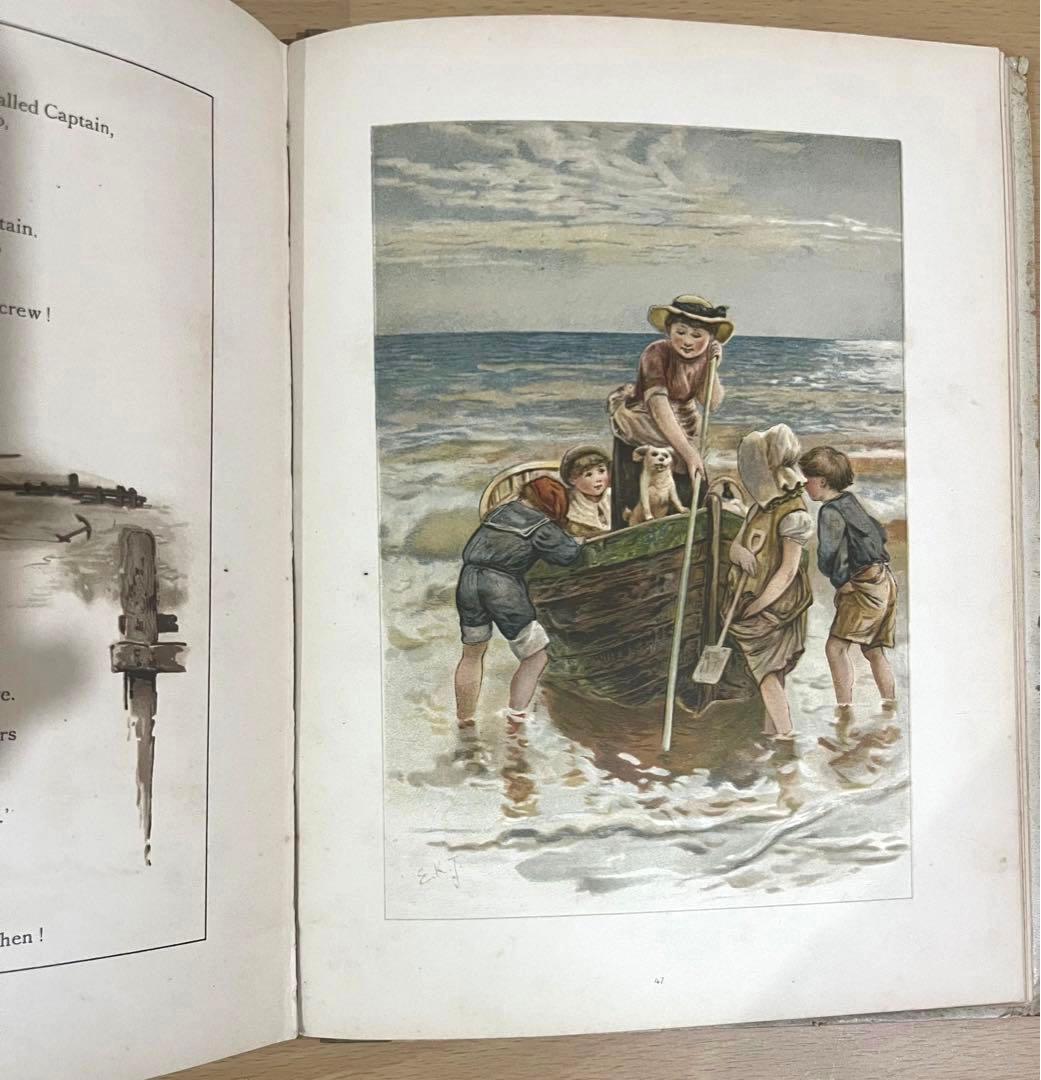 No.166希少 古書 洋書 絵本 アンティーク ビクトリアン 詩集 児童書