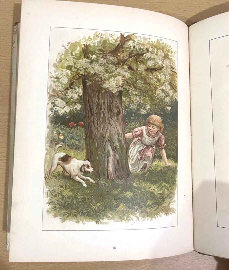 No.166希少 古書 洋書 絵本 アンティーク ビクトリアン 詩集 児童書