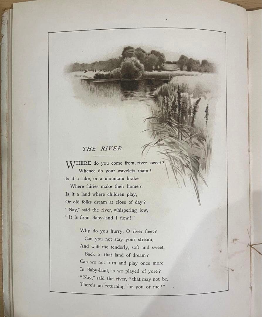 No.166希少 古書 洋書 絵本 アンティーク ビクトリアン 詩集 児童書