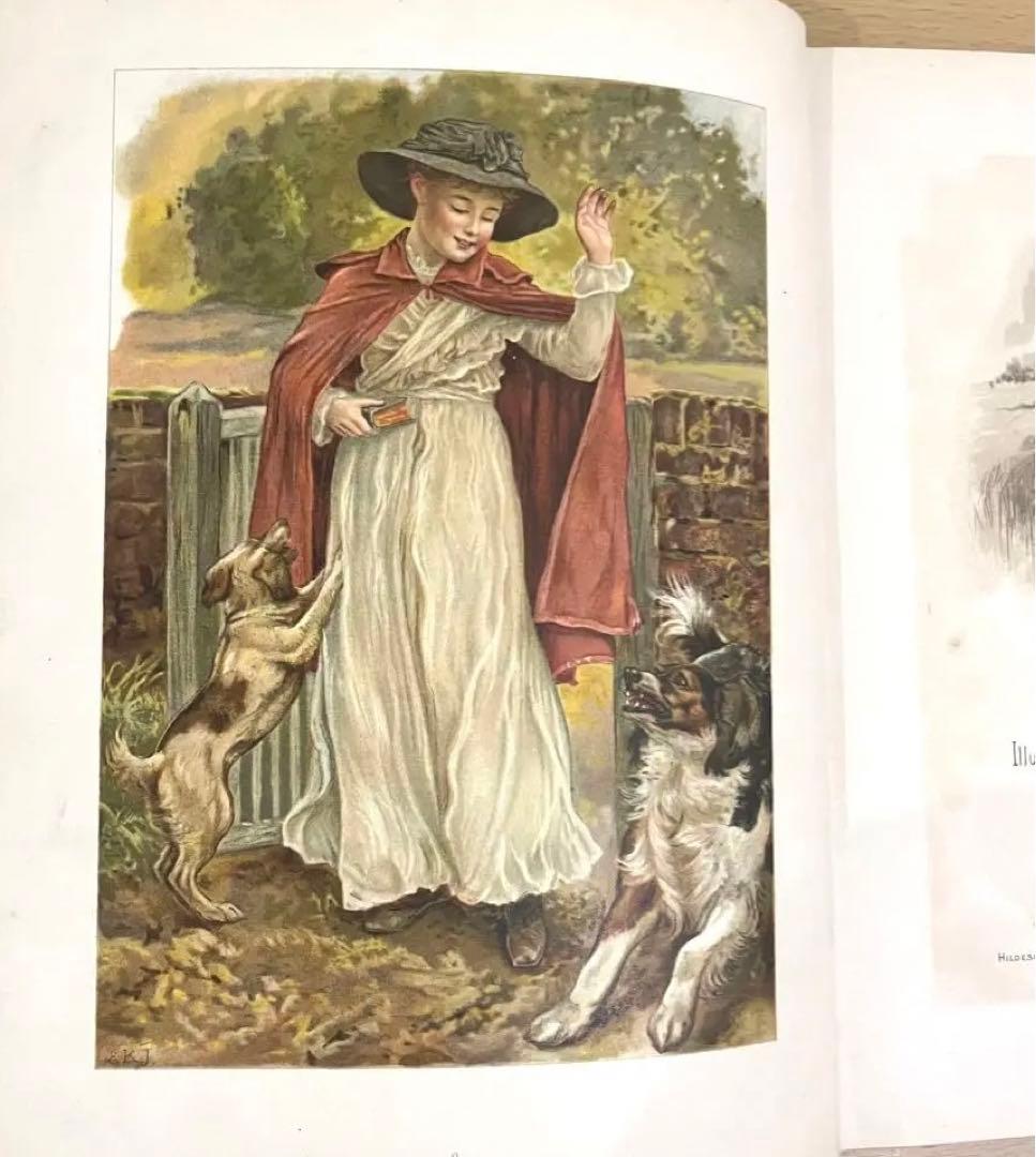 No.166希少 古書 洋書 絵本 アンティーク ビクトリアン 詩集 児童書