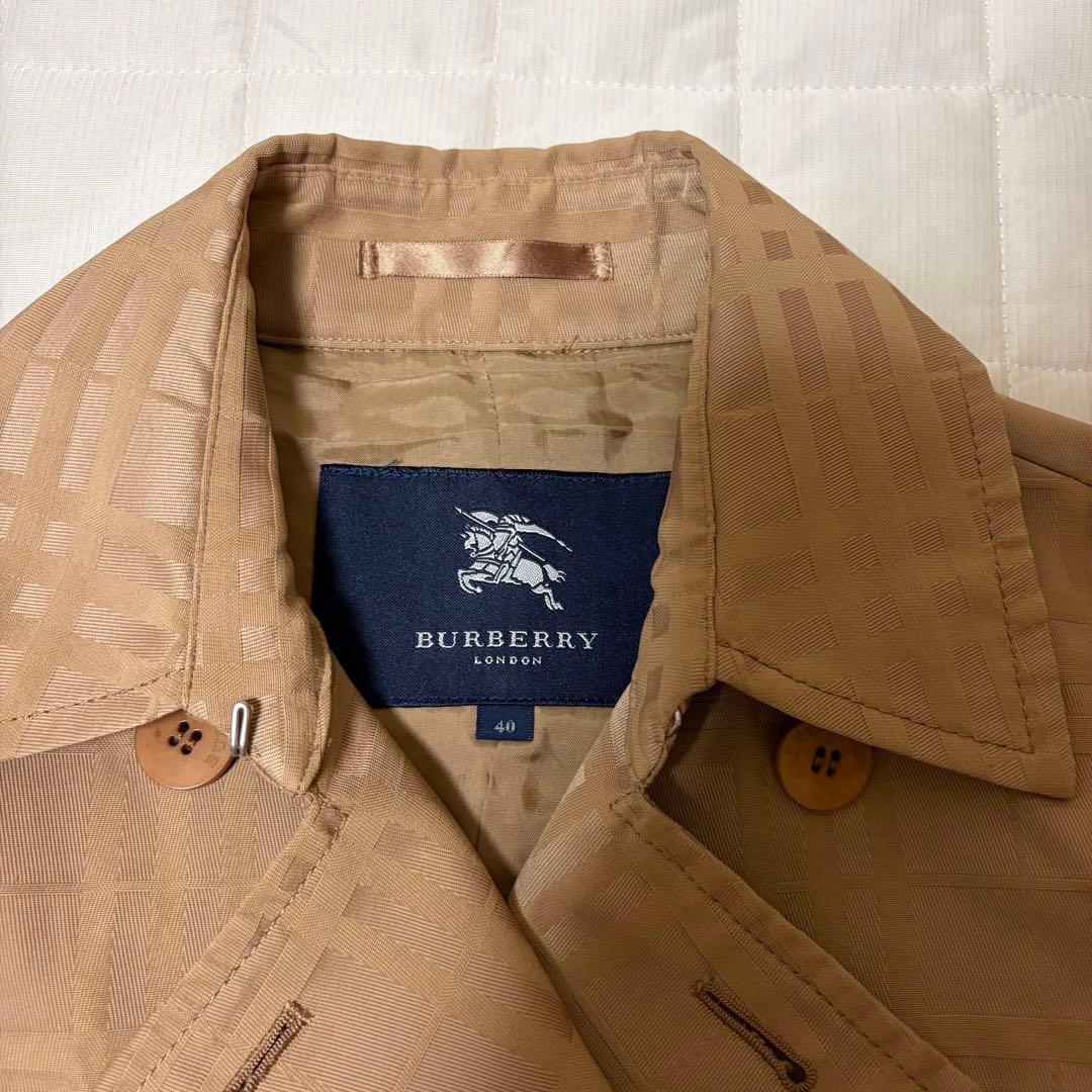 バーバリーロンドン　ノバチェック　トレンチコート　４０　L