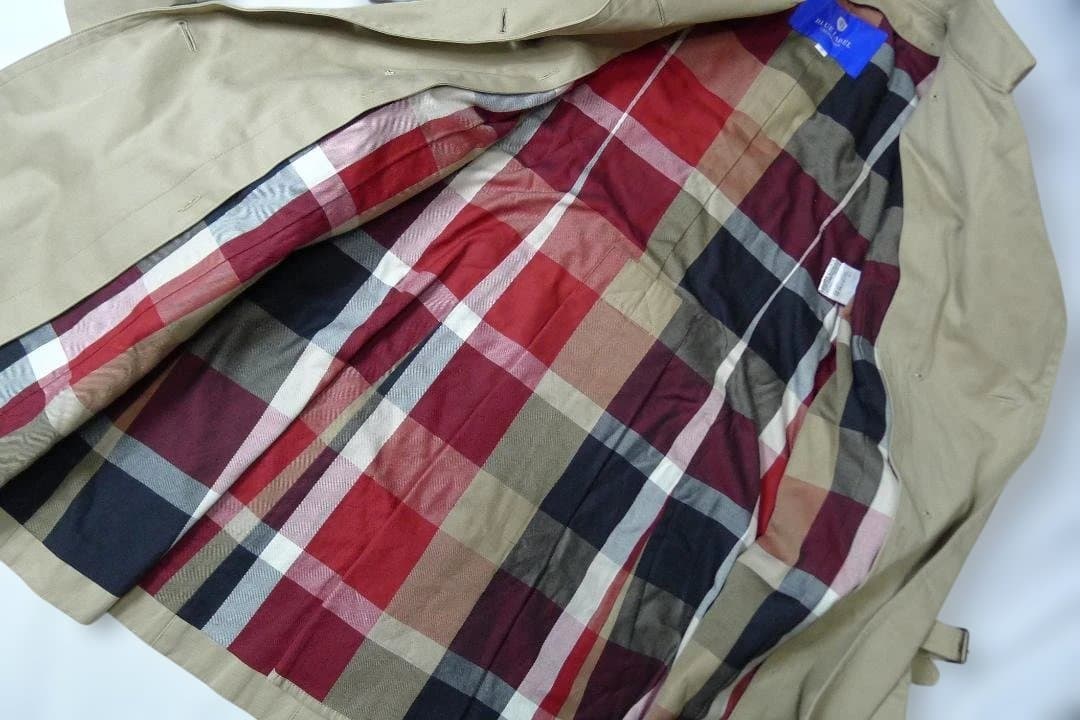 ブルーレーベルクレストブリッジ トレンチコート チェック ライナー付き 38