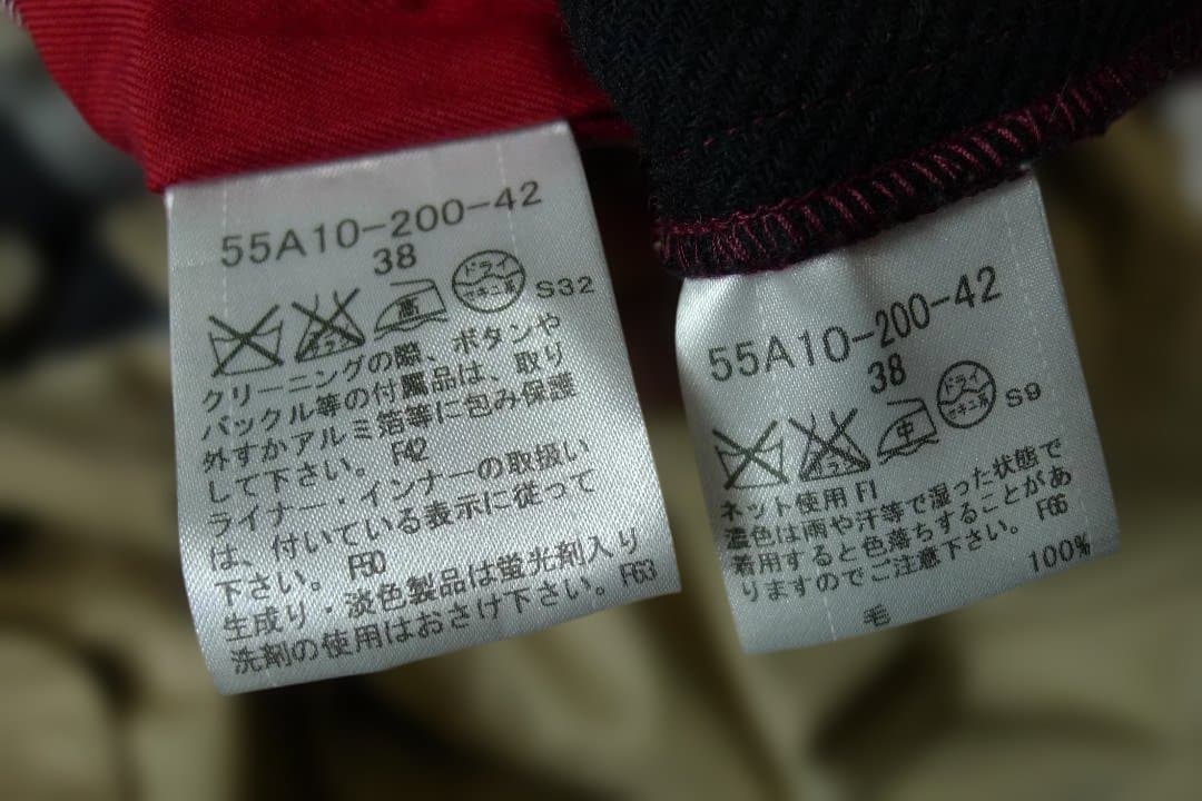 ブルーレーベルクレストブリッジ トレンチコート チェック ライナー付き 38