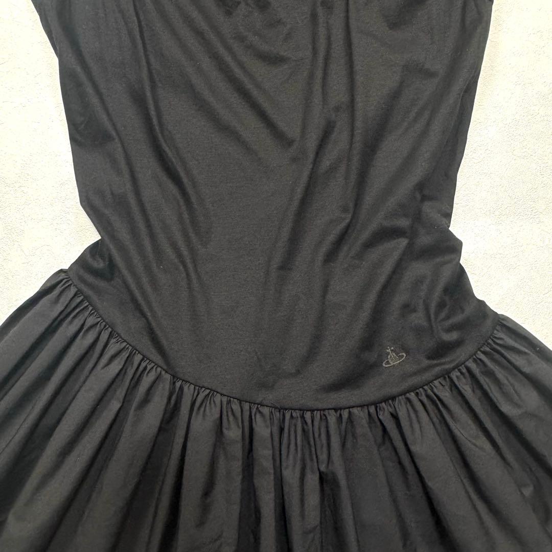 ヴィヴィアン ウエストウッド レッドレーベル 変形 ワンピース オーブ刺繍 黒