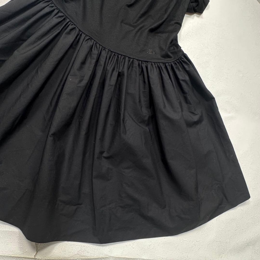 ヴィヴィアン ウエストウッド レッドレーベル 変形 ワンピース オーブ刺繍 黒