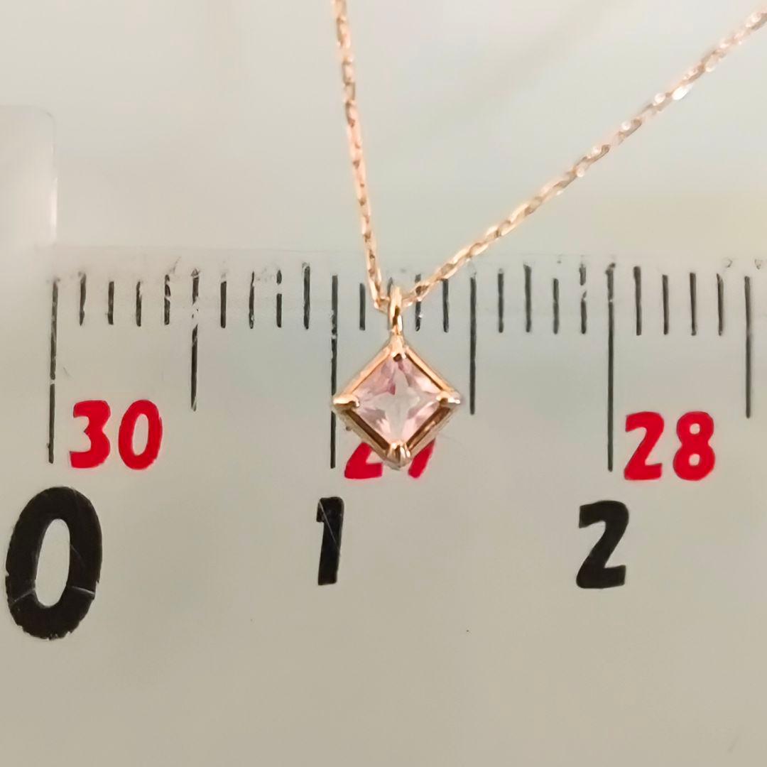 美品　ヴァンドーム青山　K10 YG　スクエア　天然石　シンプル　ネックレス
