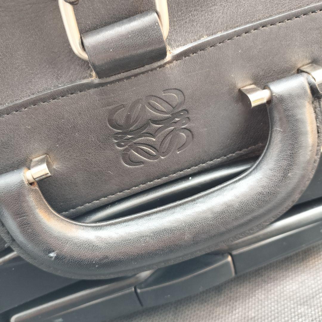 希少 LOEWE ロエベ アナグラム キャリーケース オールレザー ブラック