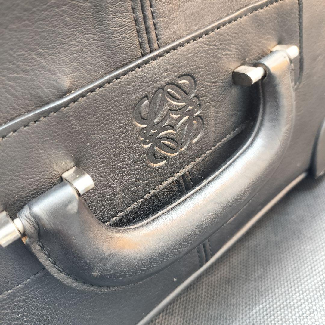 希少 LOEWE ロエベ アナグラム キャリーケース オールレザー ブラック
