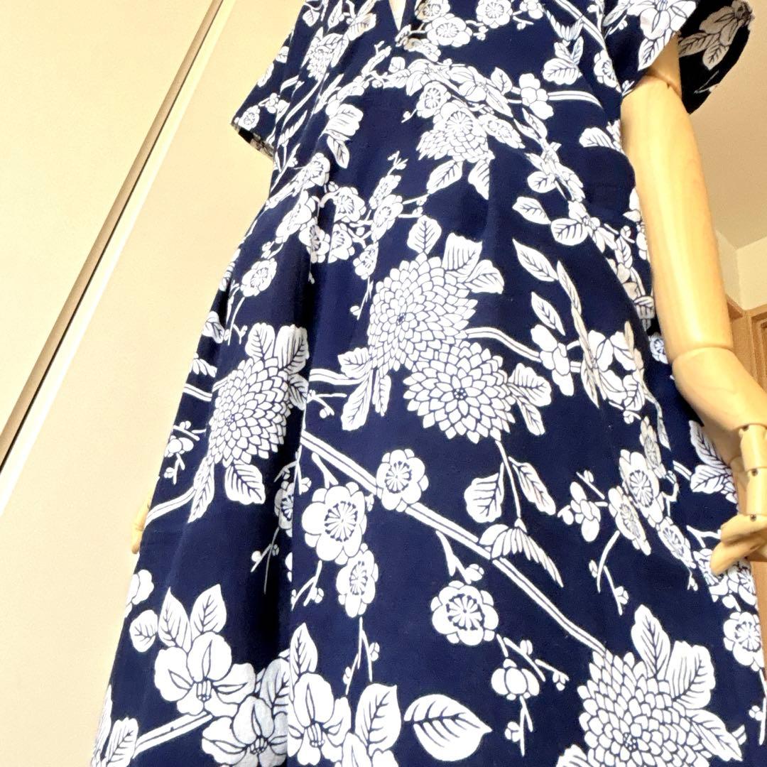 浴衣リメイク☆古典柄 浴衣の オールインワン☆浴衣リメイクワンピース