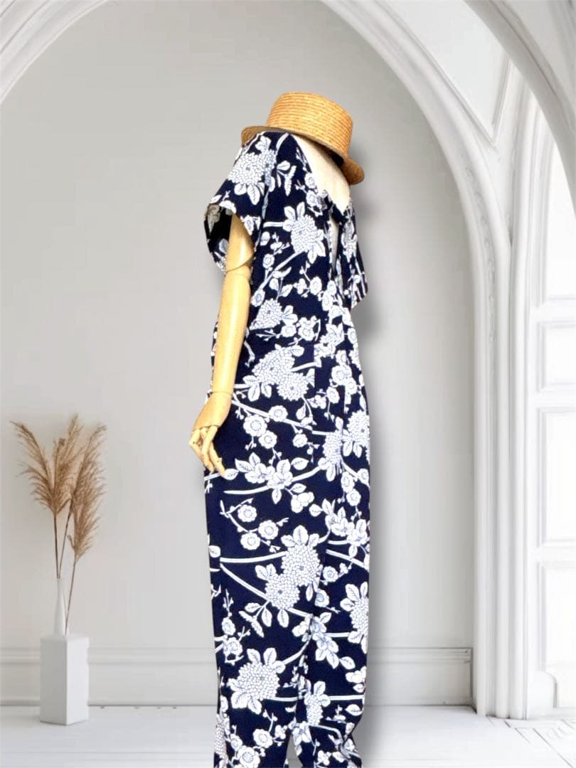 浴衣リメイク☆古典柄 浴衣の オールインワン☆浴衣リメイクワンピース