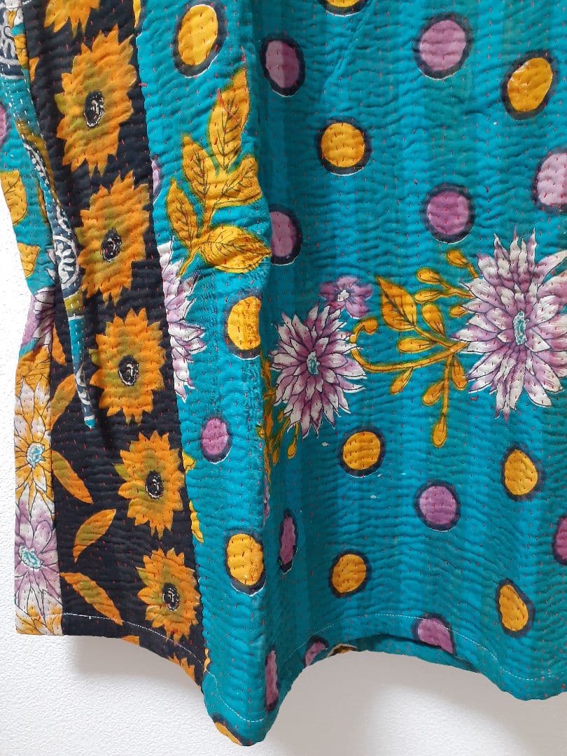 KANKAN　NATIVEWORKS インド ラリーキルトワンピース　一点もの