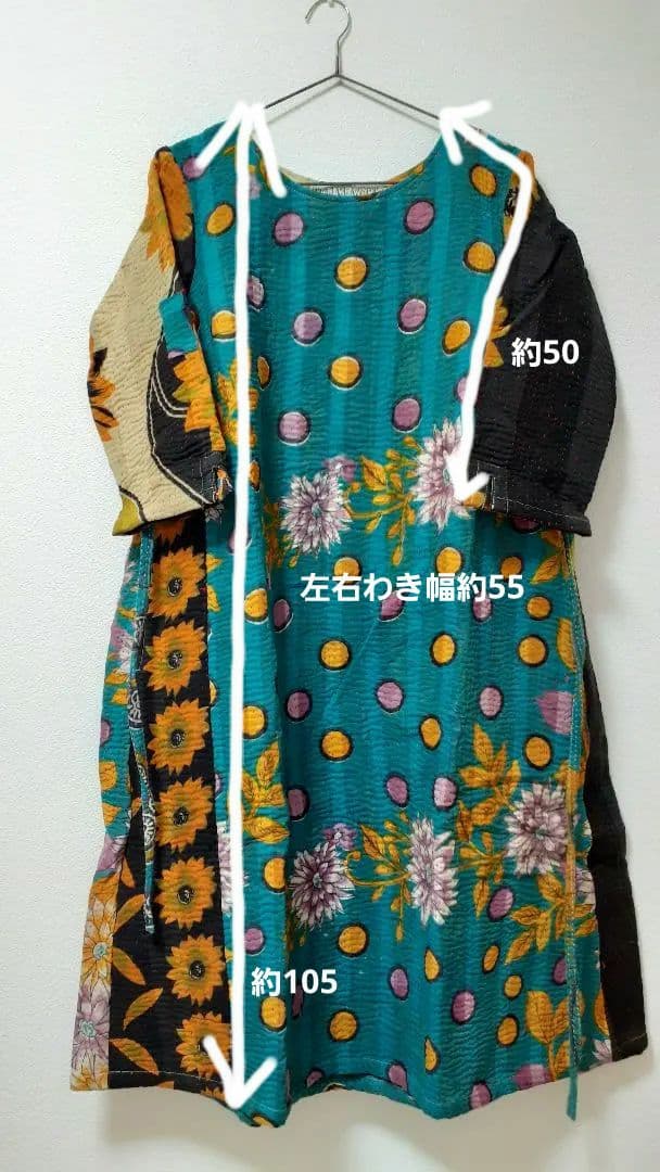 KANKAN　NATIVEWORKS インド ラリーキルトワンピース　一点もの