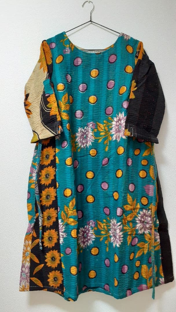 KANKAN　NATIVEWORKS インド ラリーキルトワンピース　一点もの