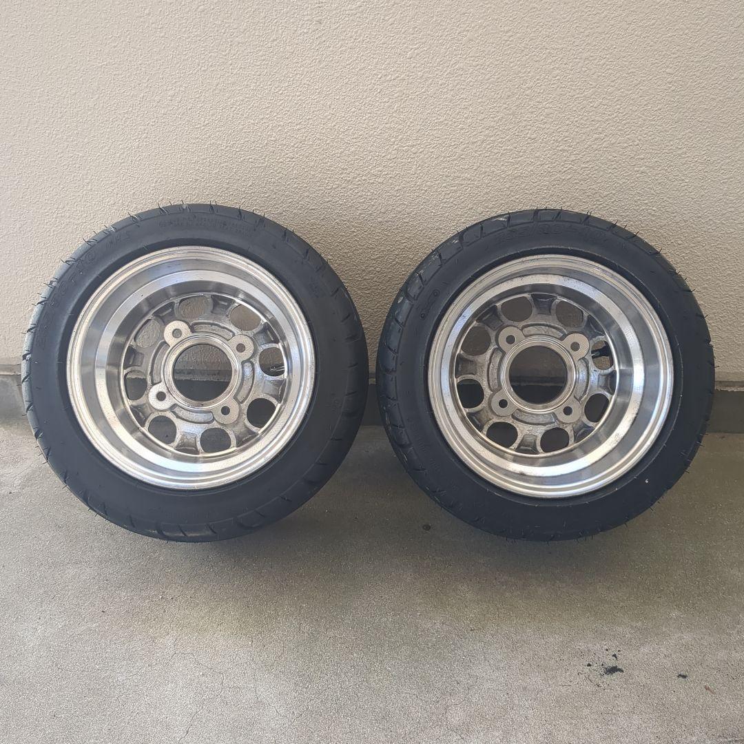 ※中古 ✨ アルミホイール引っ張りタイヤ 235/30-10 ✨ ♦オマケ付♦