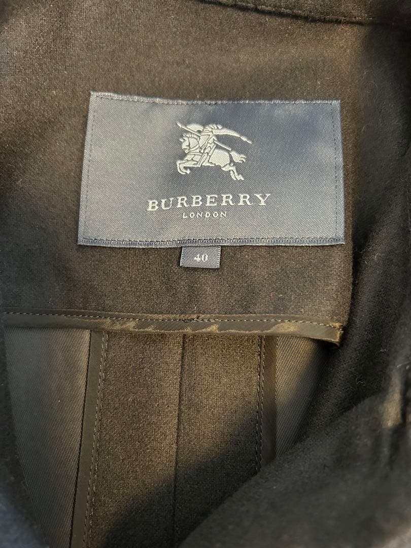 BURBERRY ブラック ウールコート 40