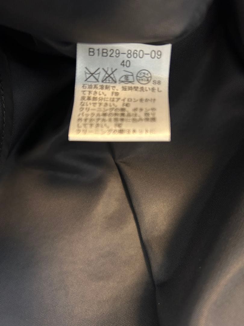 BURBERRY ブラック ウールコート 40