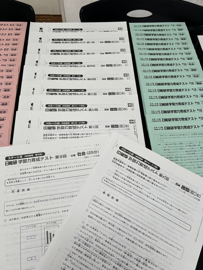 日能研 2023年〜24年 4年 育成テスト フルセット 解答用紙付