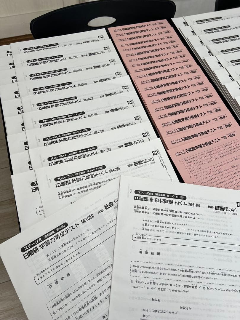 日能研 2023年〜24年 4年 育成テスト フルセット 解答用紙付