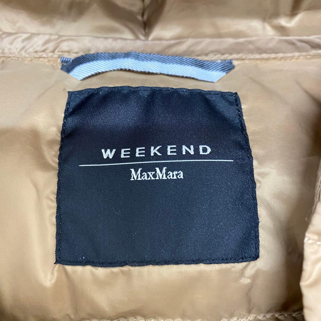 【美品】36 マックスマーラ ダウンベスト レディース フード ジップ ボタン