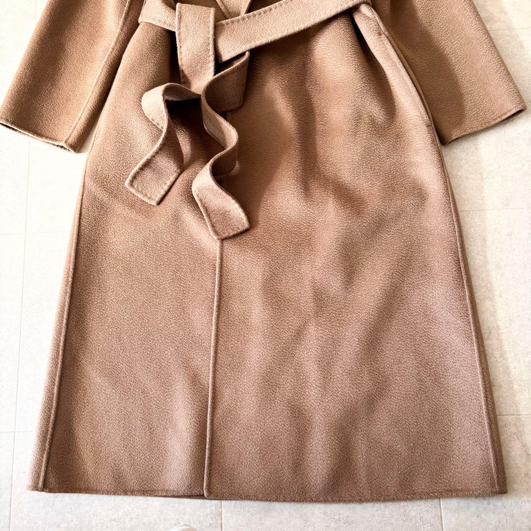 美品✨️セルフォード フーデッド ベルテッド ロングコート S キャメル