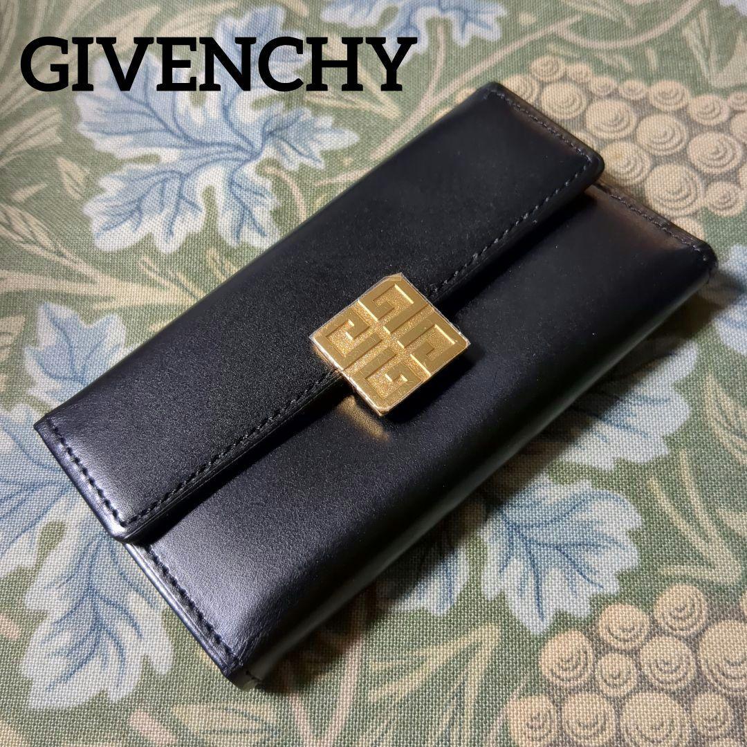 未使用 GIVENCHY ジバンシィ ロゴフラップ キーケース キーケース