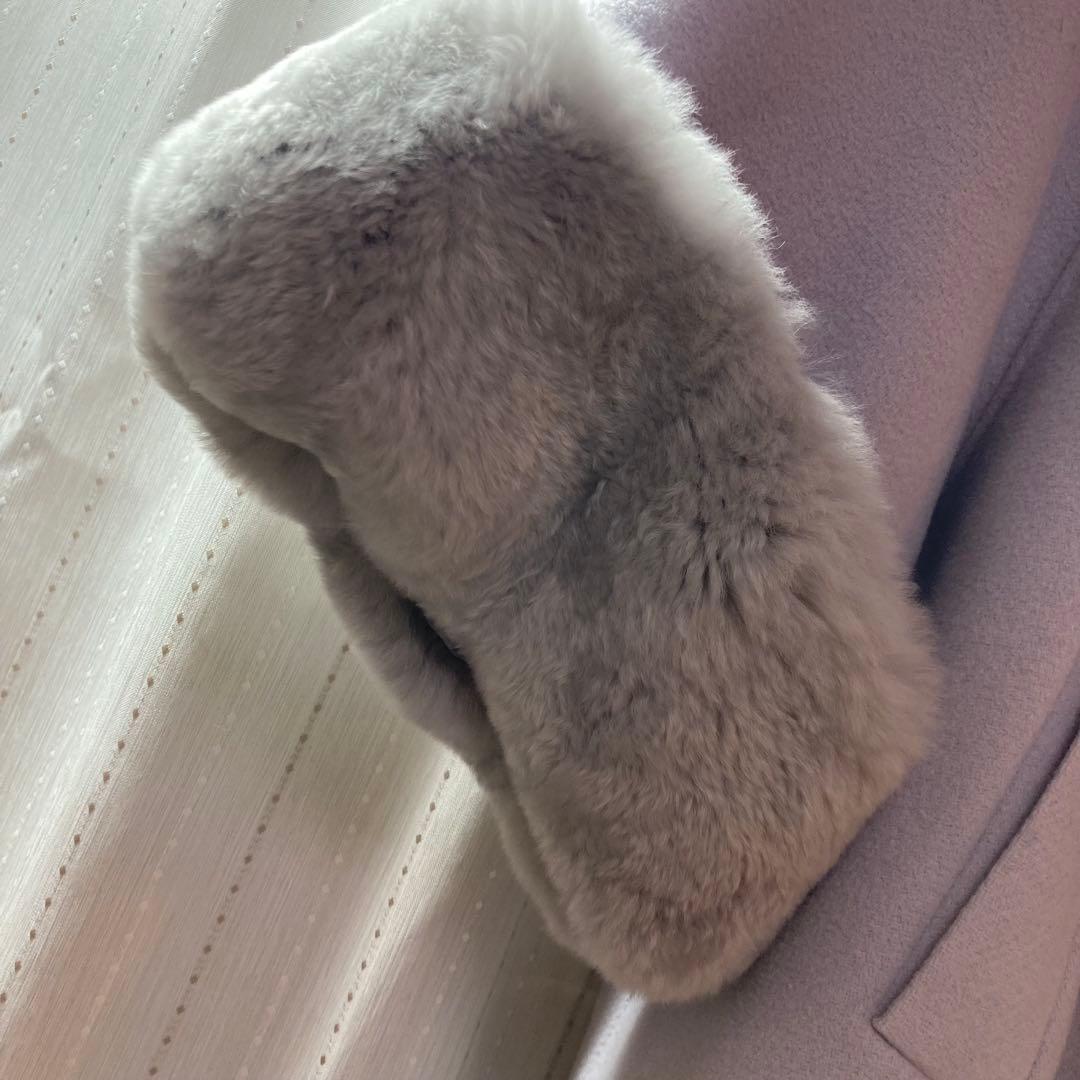 極美品✨グレースクラス　ポンチョ　コート　レッキスファー カシミヤ　36