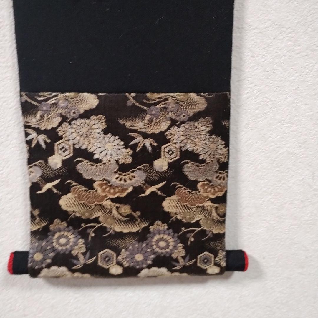 つまみ桜とすが糸のお雛様・押し絵・古布・タペストリー・ハンドメイド・（2）