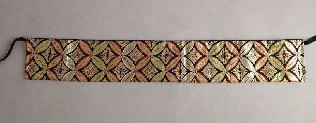 七五三　ハーフ成人式　ジュニア帯　袋帯からの作り帯　1点物　七宝　黒金