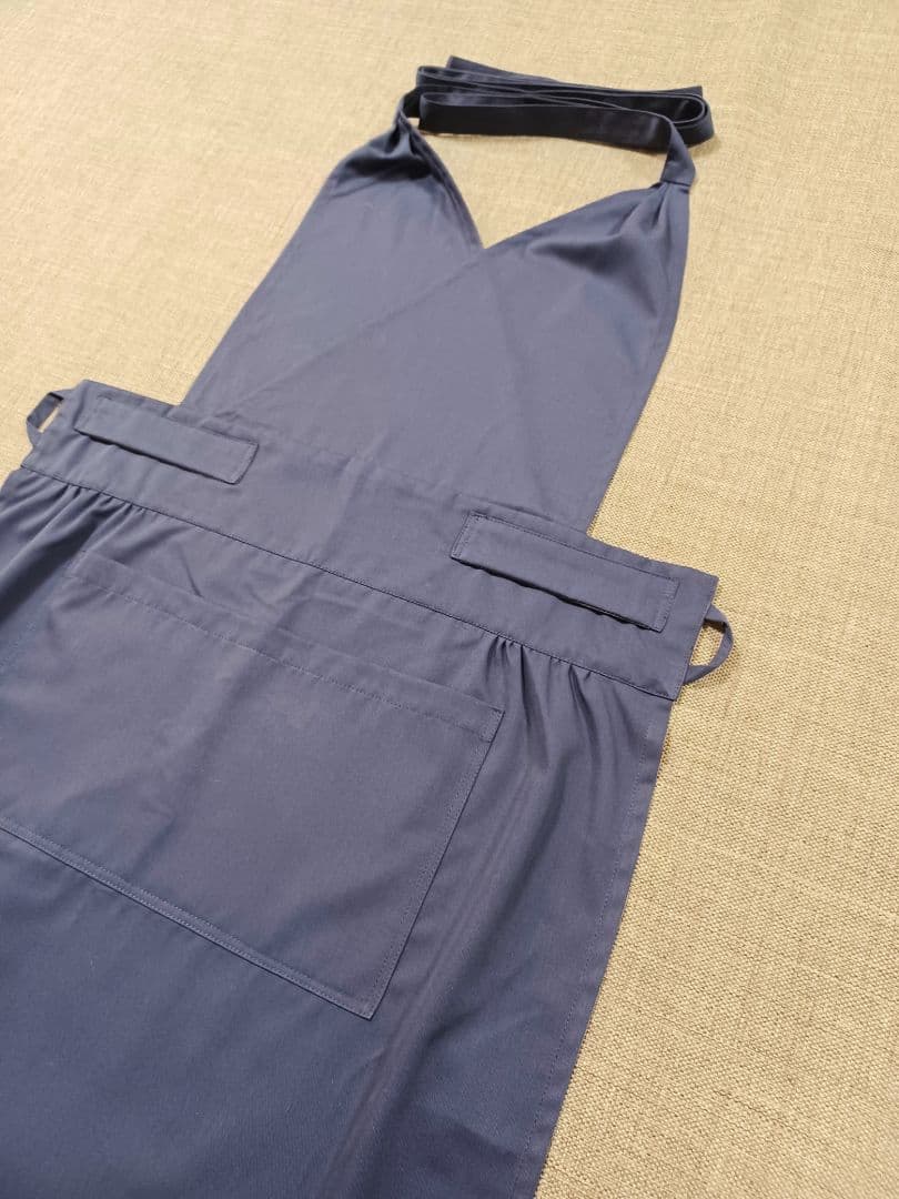 【オーダー】茶道　稽古着エプロン　ネイビー