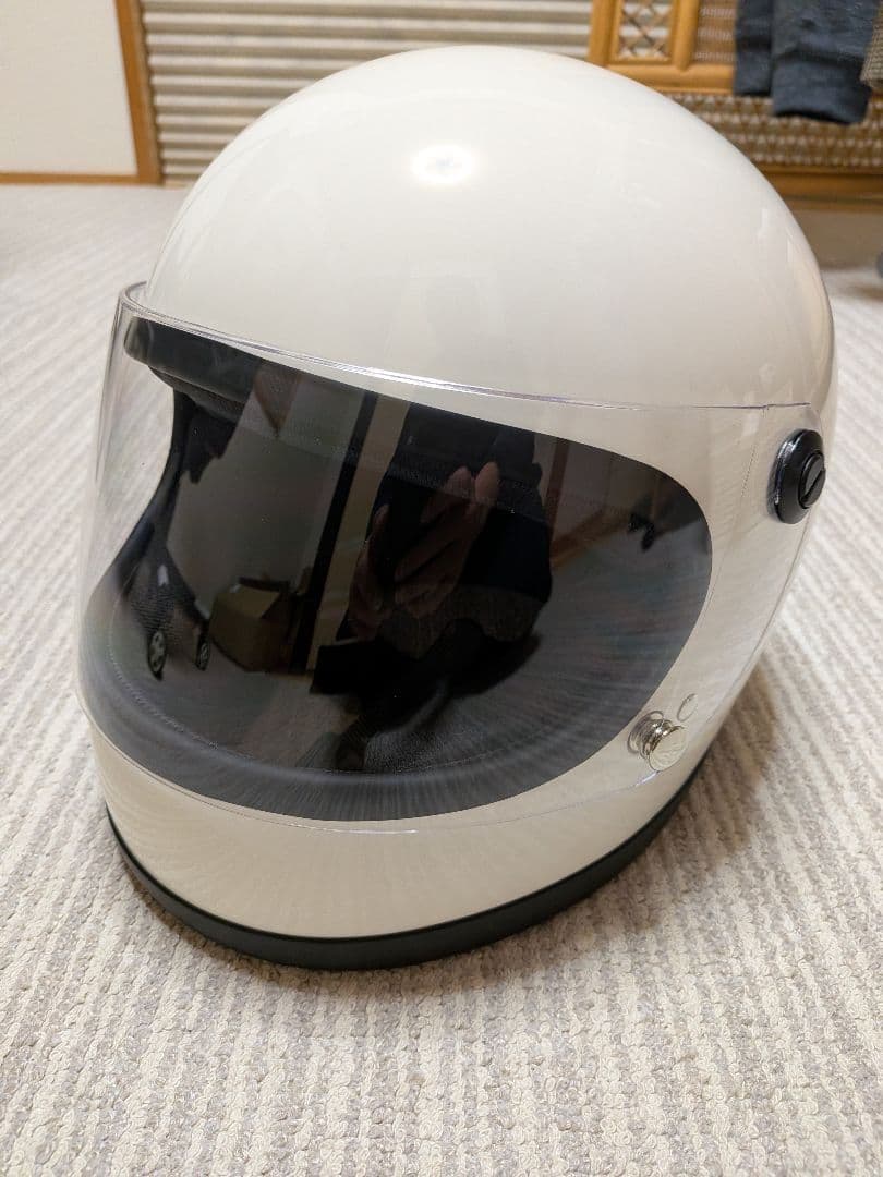 族ヘル ヘルメット フルフェイス ホワイト 旧車 バイク