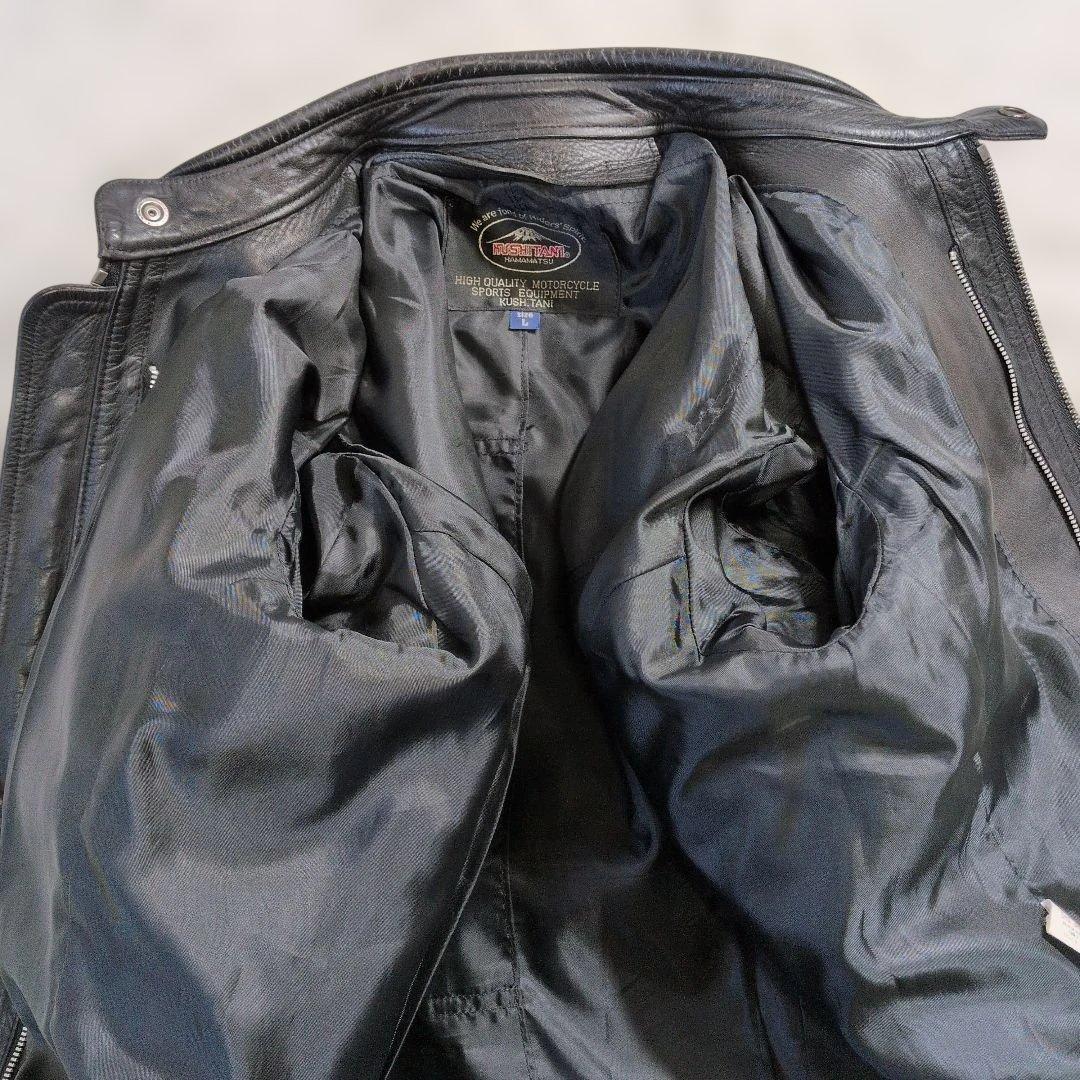 美品　クシタニ　 L　メンテナンス済み　肩腕部分パッド有り　シングルライダース