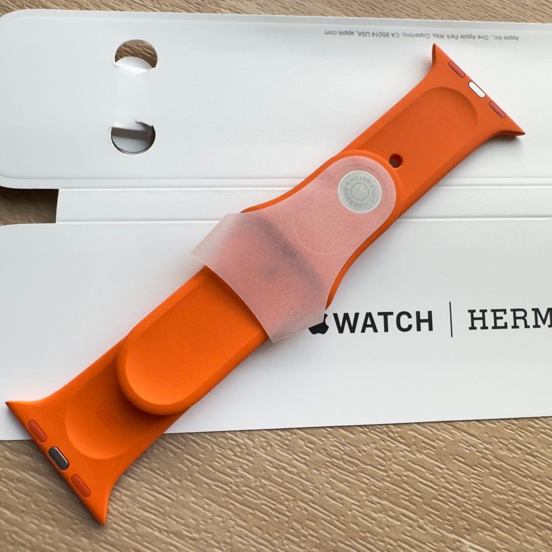 2711 未使用　Apple Watch エルメス　オレンジ　シリコンバンド