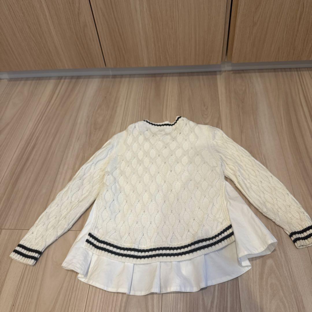 MONCLERホワイトキルティングジャケット104cm