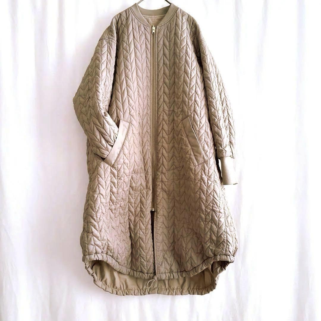 チャオパニックティピー リバーシブル キルティング コート ベージュ カーキ