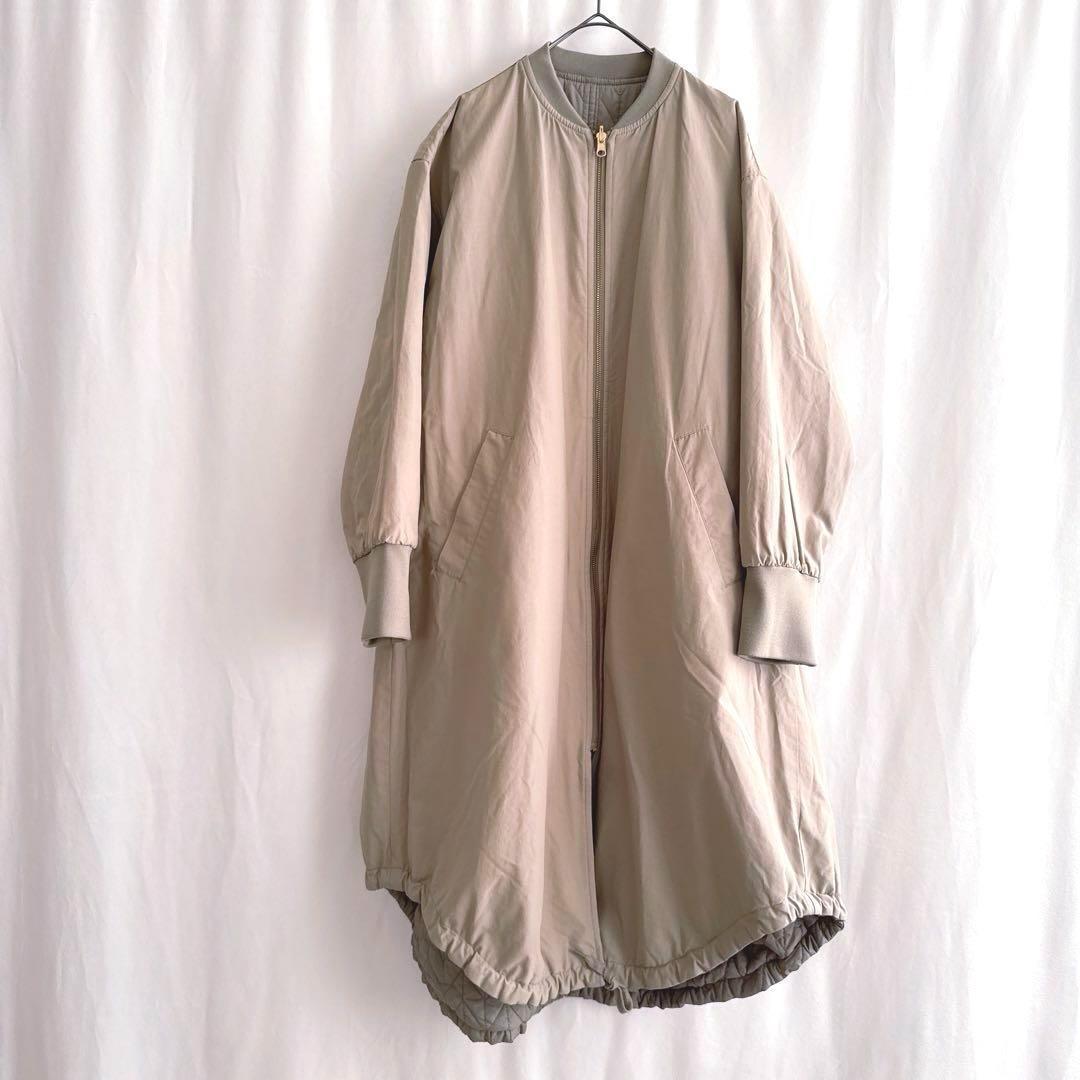チャオパニックティピー リバーシブル キルティング コート ベージュ カーキ